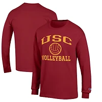 Men's Champion Cardinal USC Trojans Volleyball Icon Long Sleeve T-Shirt
