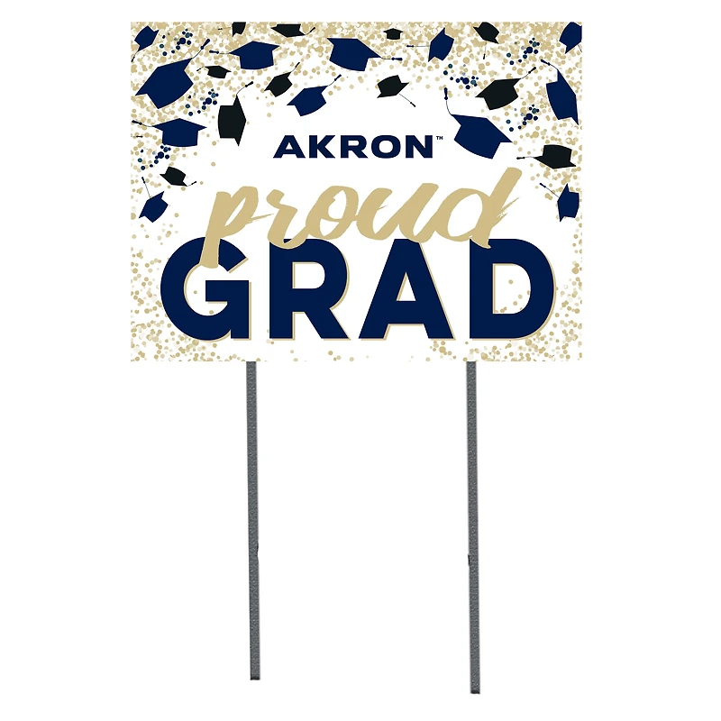 Akron Zips  18" x 24" Proud Grad Yard Sign
