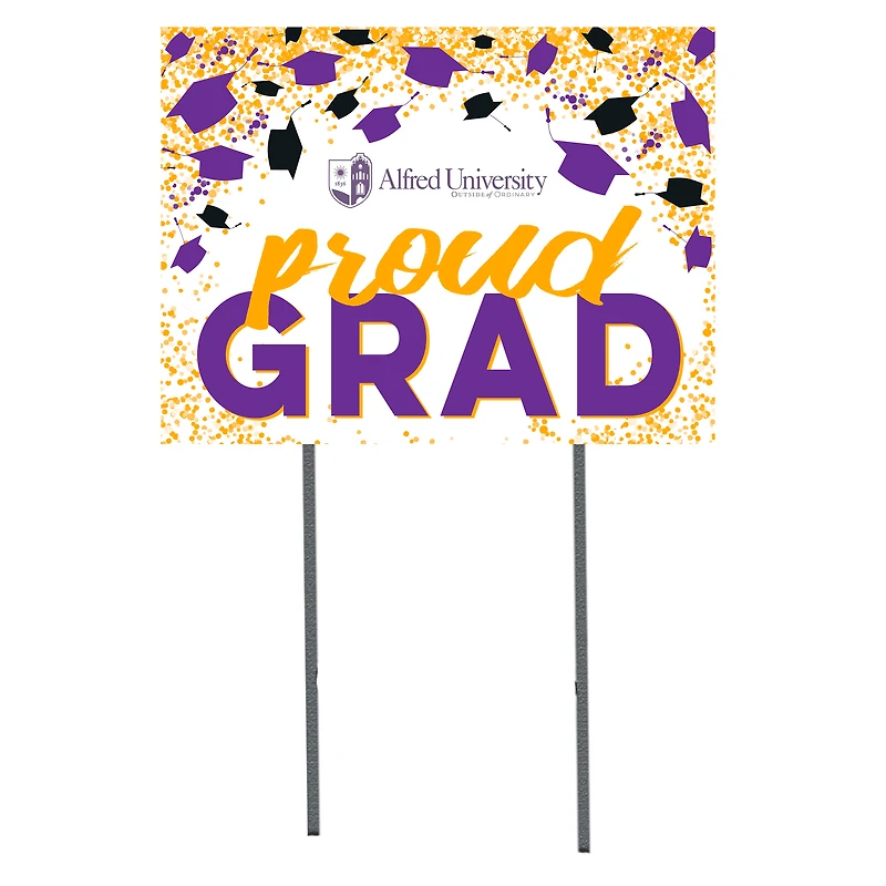 Alfred University Saxons  18" x 24" Proud Grad Yard Sign