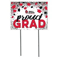 Ball State Cardinals  18" x 24" Proud Grad Yard Sign
