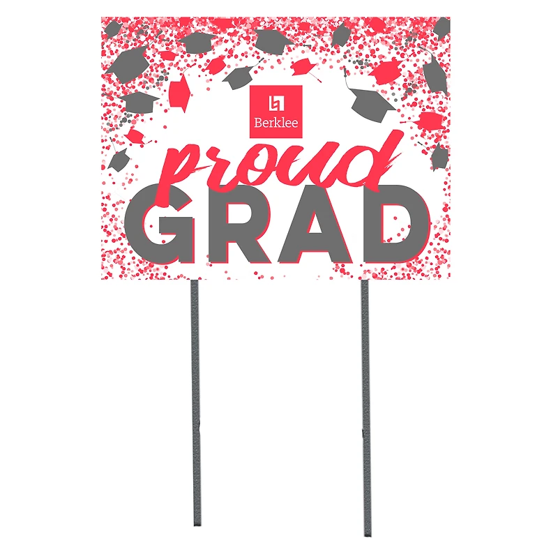 Berklee College of Music  18" x 24" Proud Grad Yard Sign