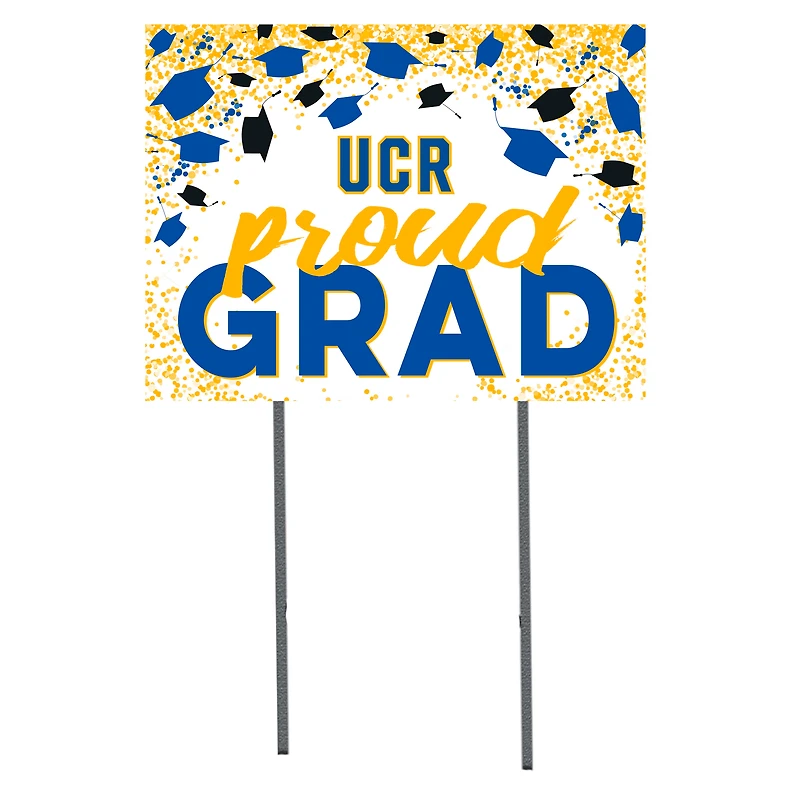 UC Riverside Highlanders  18" x 24" Proud Grad Yard Sign