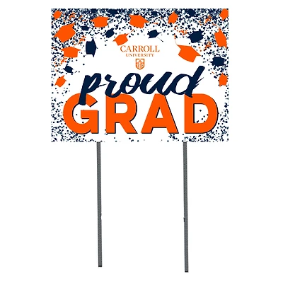 Carroll University Pioneers  18" x 24" Proud Grad Yard Sign