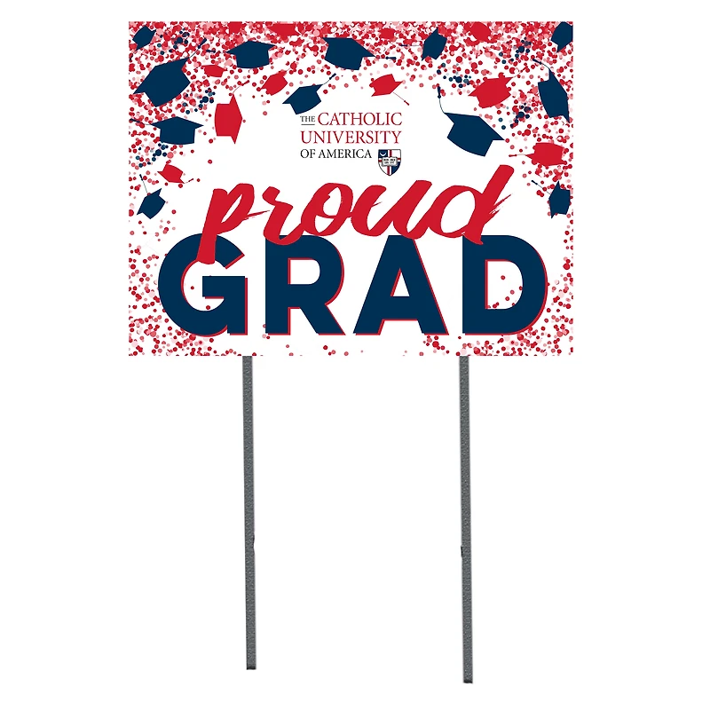 Catholic University Cardinals  18" x 24" Proud Grad Yard Sign