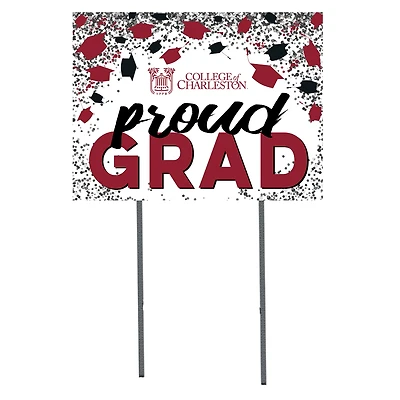 Charleston Cougars  18" x 24" Proud Grad Yard Sign
