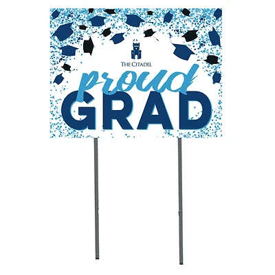 Citadel Bulldogs  18" x 24" Proud Grad Yard Sign
