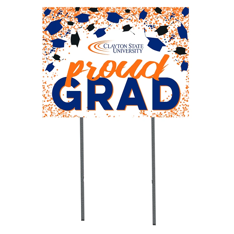Clayton State Lakers  18" x 24" Proud Grad Yard Sign
