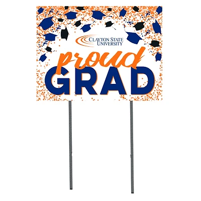 Clayton State Lakers  18" x 24" Proud Grad Yard Sign