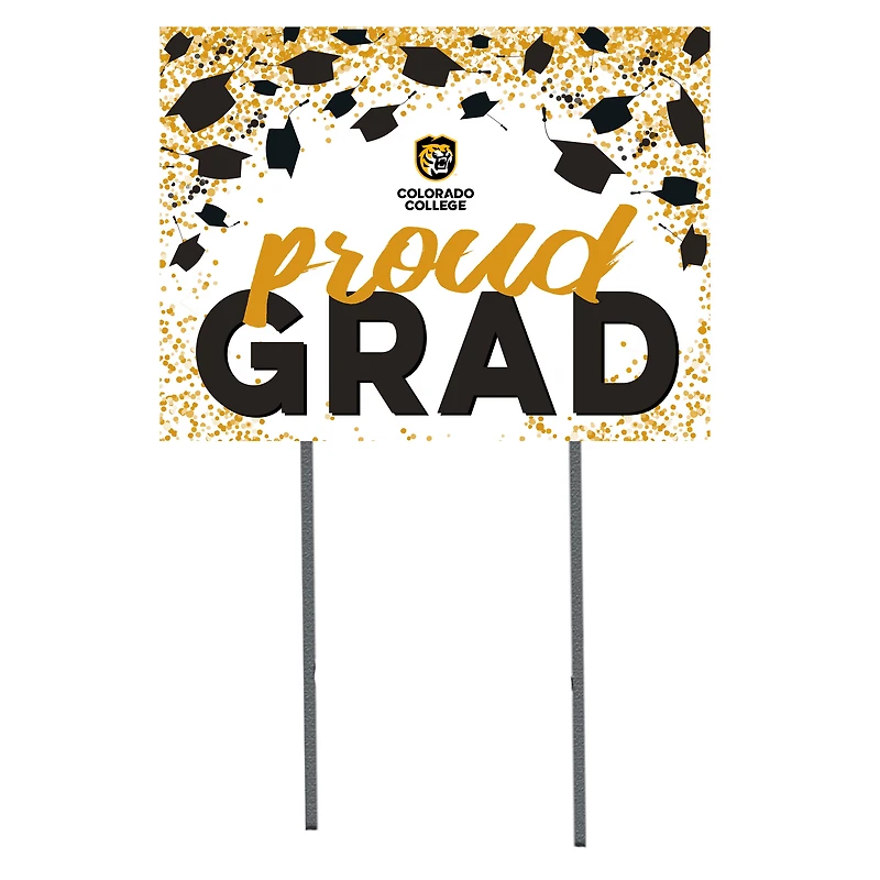 Colorado College Tigers 18" x 24" Proud Grad Yard Sign