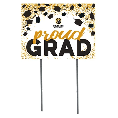Colorado College Tigers  18" x 24" Proud Grad Yard Sign