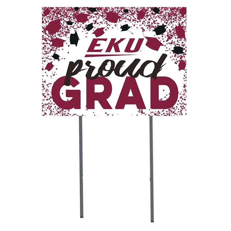 Eastern Kentucky Colonels  18" x 24" Proud Grad Yard Sign
