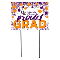 Evansville Purple Aces  18" x 24" Proud Grad Yard Sign
