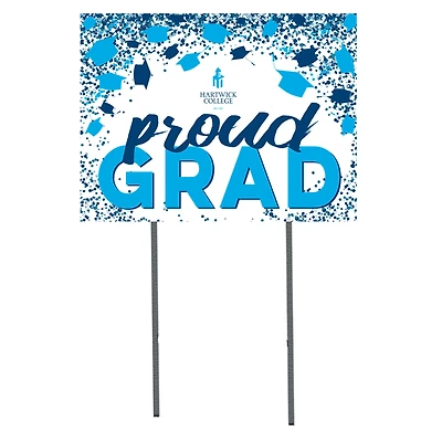 Hartwick College Hawks  18" x 24" Proud Grad Yard Sign