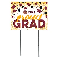 Iona University Gaels  18" x 24" Proud Grad Yard Sign