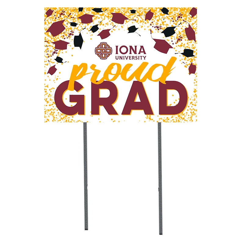 Iona University Gaels  18" x 24" Proud Grad Yard Sign