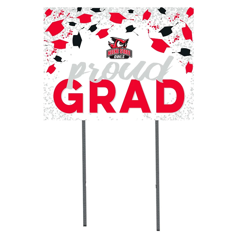Keene State Owls  18" x 24" Proud Grad Yard Sign