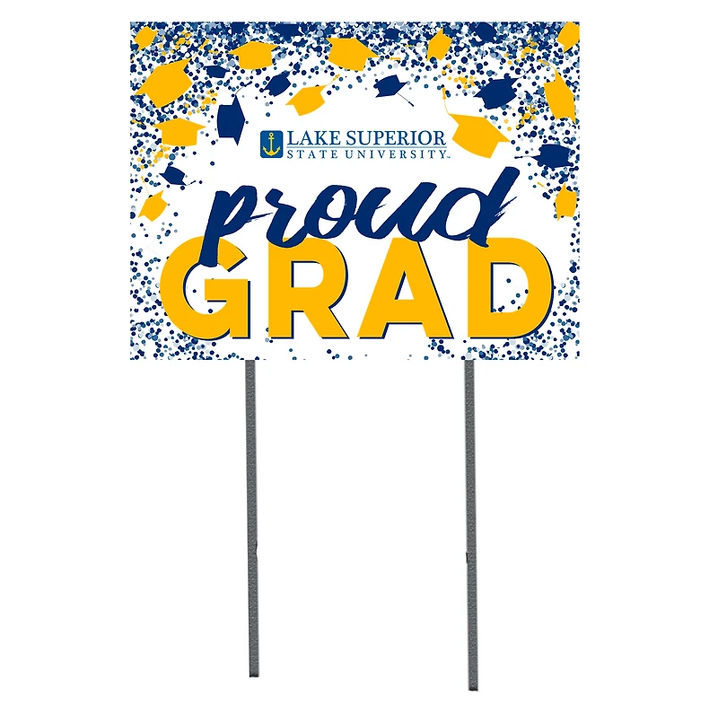 Lake Superior State Lakers  18" x 24" Proud Grad Yard Sign