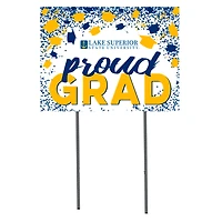 Lake Superior State Lakers  18" x 24" Proud Grad Yard Sign