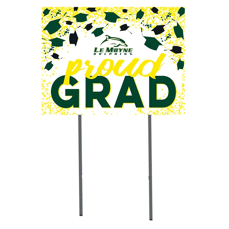 Le Moyne Dolphins  18" x 24" Proud Grad Yard Sign