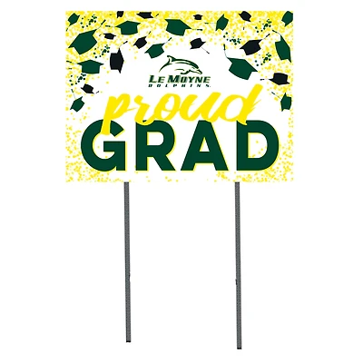 Le Moyne Dolphins  18" x 24" Proud Grad Yard Sign