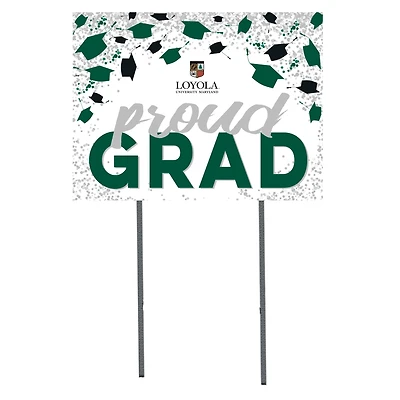 Loyola Greyhounds  18" x 24" Proud Grad Yard Sign
