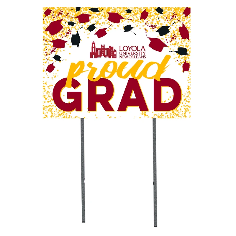 Loyola New Orleans Wolf Pack  18" x 24" Proud Grad Yard Sign
