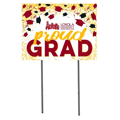 Loyola New Orleans Wolf Pack  18" x 24" Proud Grad Yard Sign