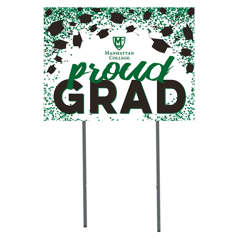 Manhattan Jaspers  18" x 24" Proud Grad Yard Sign