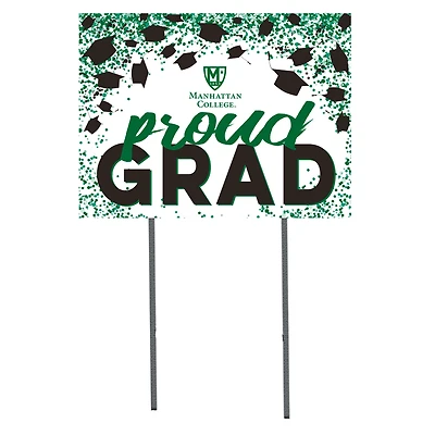 Manhattan Jaspers  18" x 24" Proud Grad Yard Sign