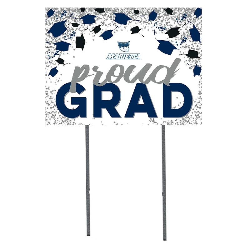 Marietta College Pioneers  18" x 24" Proud Grad Yard Sign