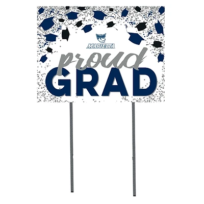 Marietta College Pioneers  18" x 24" Proud Grad Yard Sign