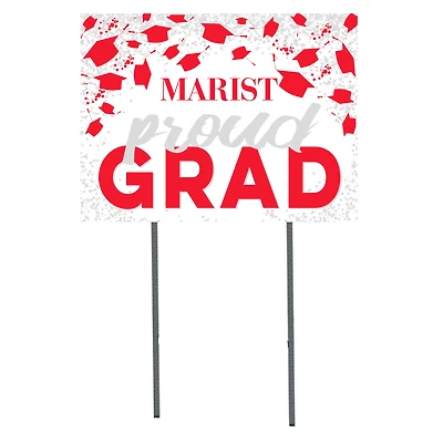 Marist Red Foxes  18" x 24" Proud Grad Yard Sign