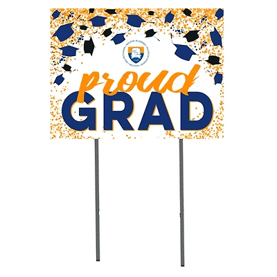Milton Academy Mustangs  18" x 24" Proud Grad Yard Sign