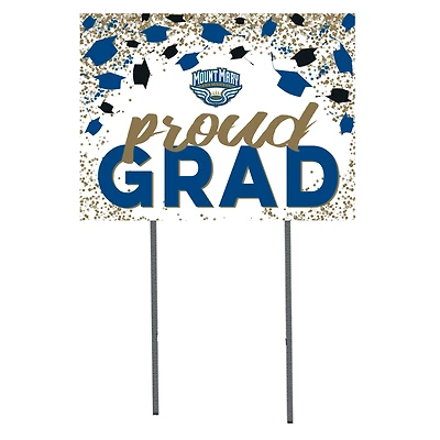 Mount Mary Blue Angels  18" x 24" Proud Grad Yard Sign
