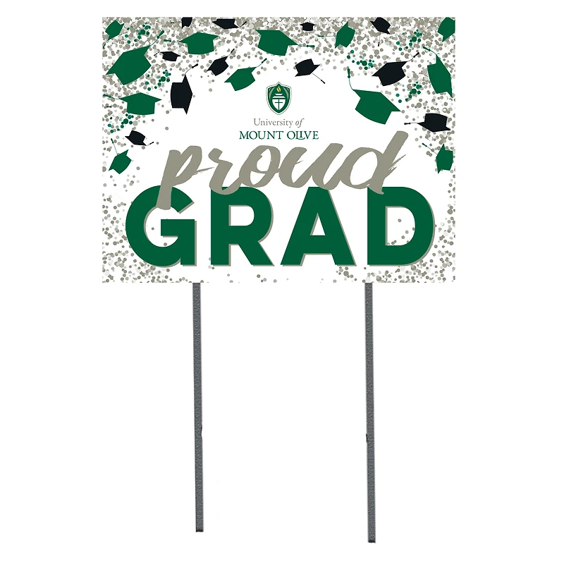 Mount Olive Trojans  18" x 24" Proud Grad Yard Sign