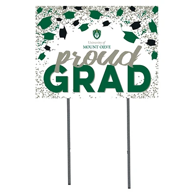 Mount Olive Trojans  18" x 24" Proud Grad Yard Sign