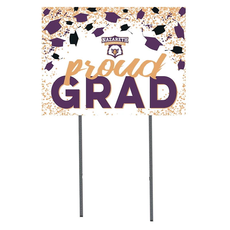 Nazareth University Golden Flyers  18" x 24" Proud Grad Yard Sign