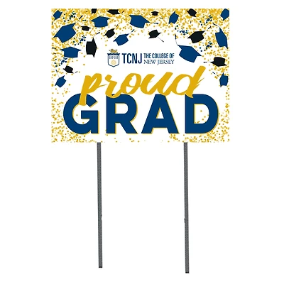 College of New Jersey Lions  18" x 24" Proud Grad Yard Sign