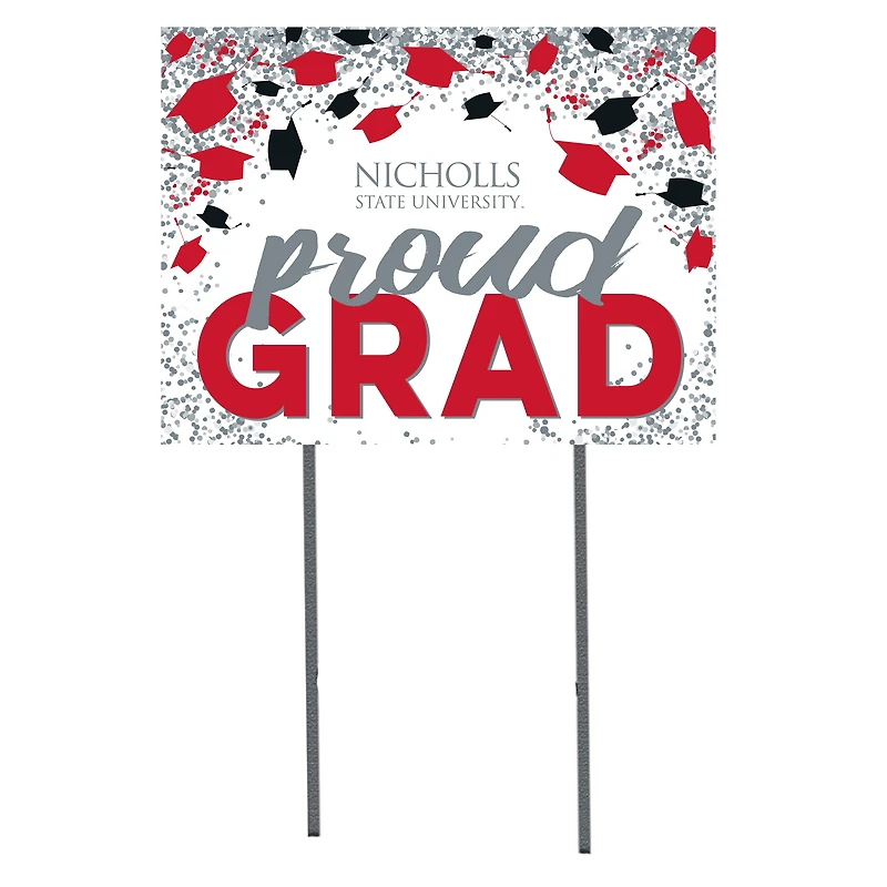 Nicholls State Colonels  18" x 24" Proud Grad Yard Sign