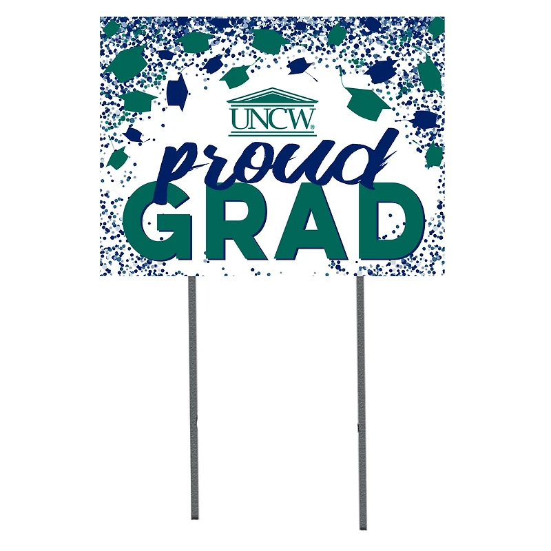 UNC Wilmington Seahawks  18" x 24" Proud Grad Yard Sign