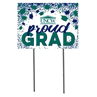 UNC Wilmington Seahawks  18" x 24" Proud Grad Yard Sign