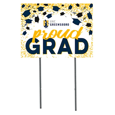 UNCG Spartans  18" x 24" Proud Grad Yard Sign