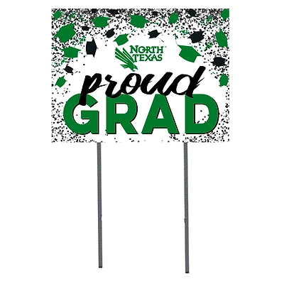 North Texas Mean Green  18" x 24" Proud Grad Yard Sign