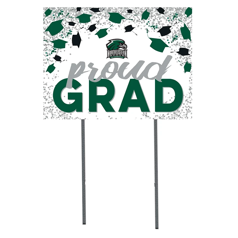 Northeastern State Riverhawks  18" x 24" Proud Grad Yard Sign