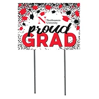 Northeastern Huskies  18" x 24" Proud Grad Yard Sign