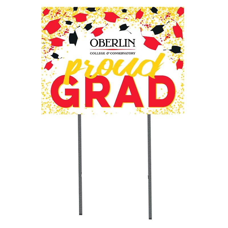 Oberlin Yeomen  18" x 24" Proud Grad Yard Sign