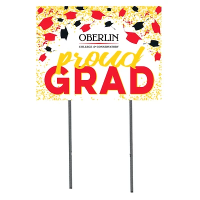 Oberlin Yeomen  18" x 24" Proud Grad Yard Sign