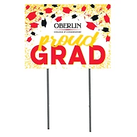 Oberlin Yeomen  18" x 24" Proud Grad Yard Sign