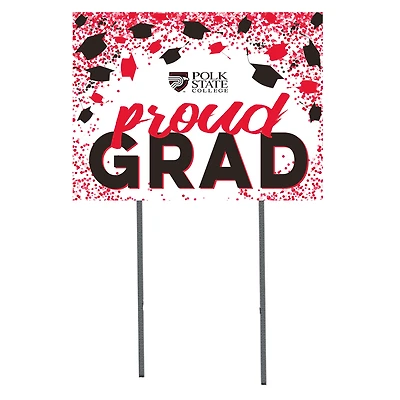 Polk State College Eagles  18" x 24" Proud Grad Yard Sign