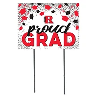 Rutgers Newark Scarlet Raiders  18" x 24" Proud Grad Yard Sign